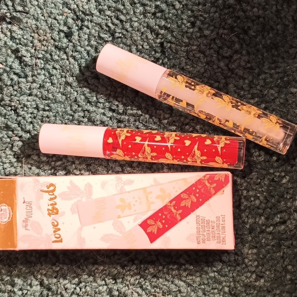 PRETTY VULGAR LOVE BIRDS MATTE LIQUID LIPSTICK AND LIPGLOSS DUO